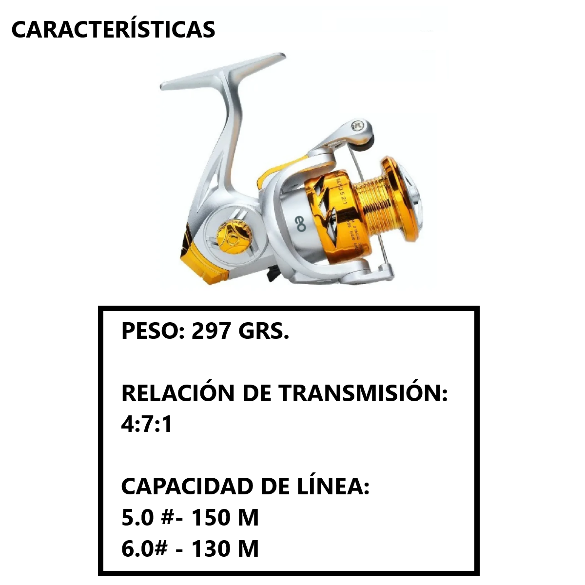 Foto 3 | Carrete De Pesca Eo Safe Imports Esi-420-1 Dorado