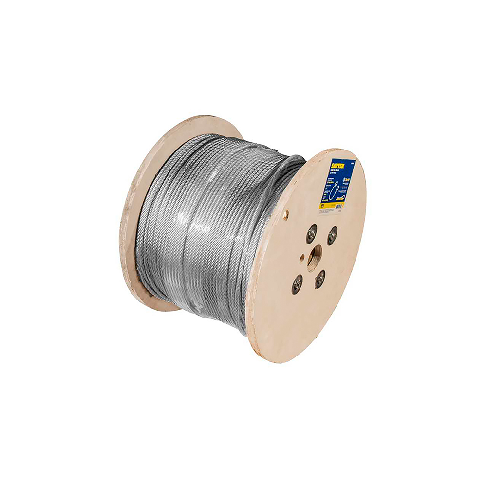 Foto 2 pulgar | Cable De Acero Con Guardacabo Recubrimiento Pvc 1/4'' X 76 M Construcción De 7 X 7 Surtek