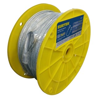 Foto 1 | Cable De Acero Con Guardacabo Recubrimiento Pvc 1/16'' X 76 M Construcción De 7 X 7 Surtek