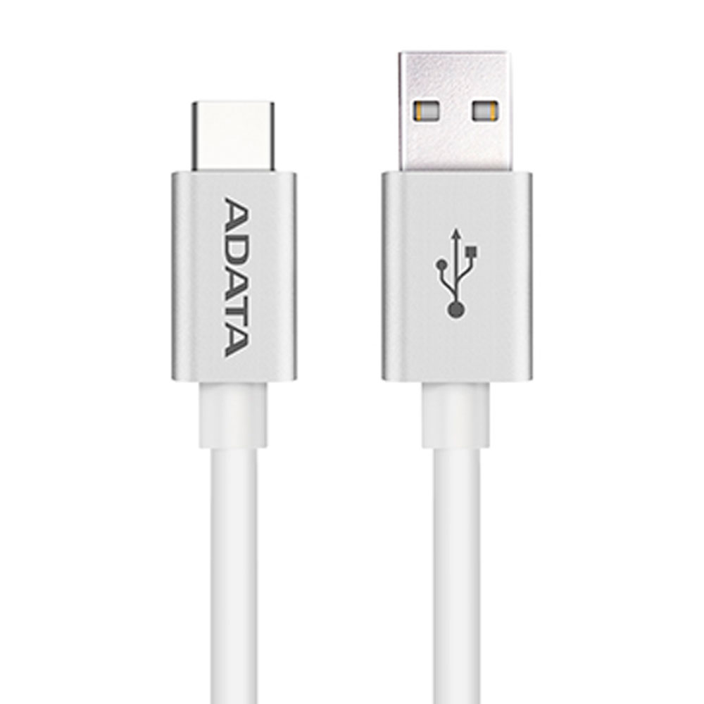 Cable Adata Tipo C de Plástico 1 m con USB 2.0 Certificado Carga Rápida color Plateado