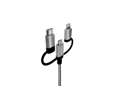 Foto 2 | Cable USB 3 en 1 Acabado Metálico