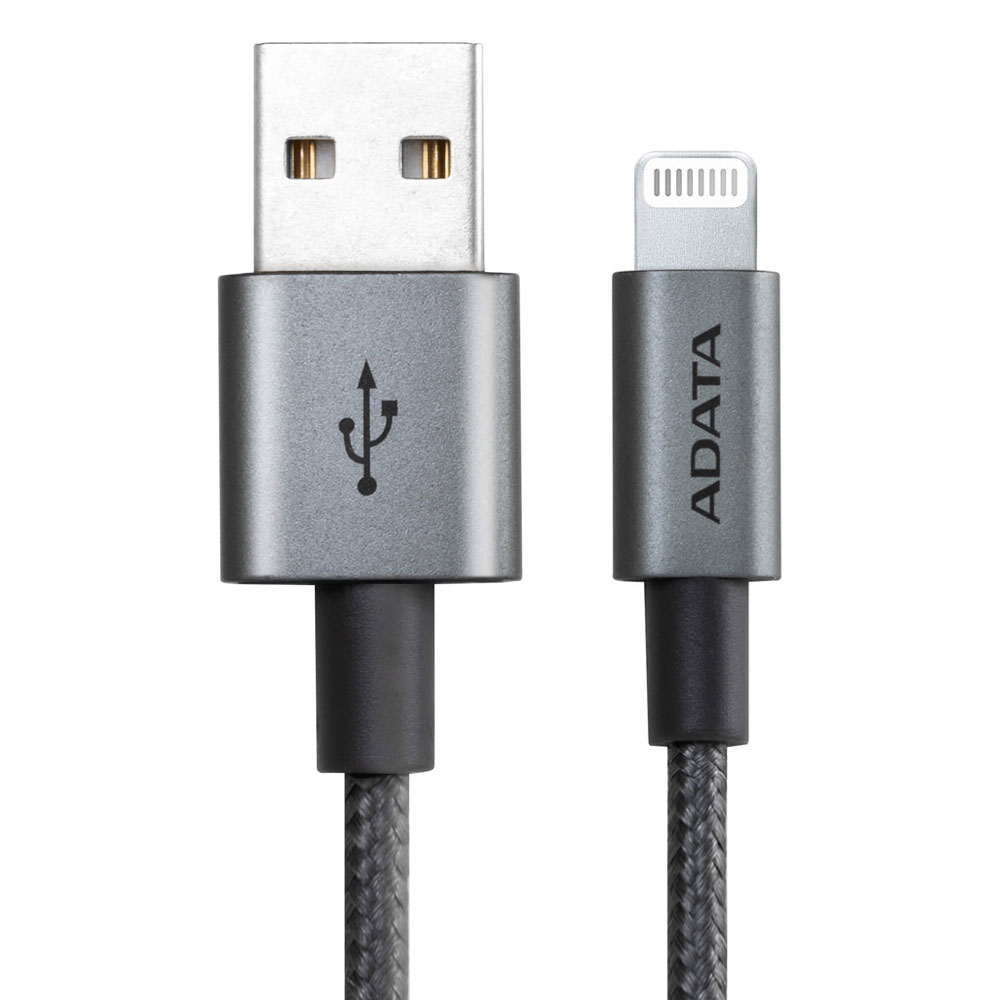 Cable para iPhone 1 m Certificado Adata Amfial-1mk color Gris