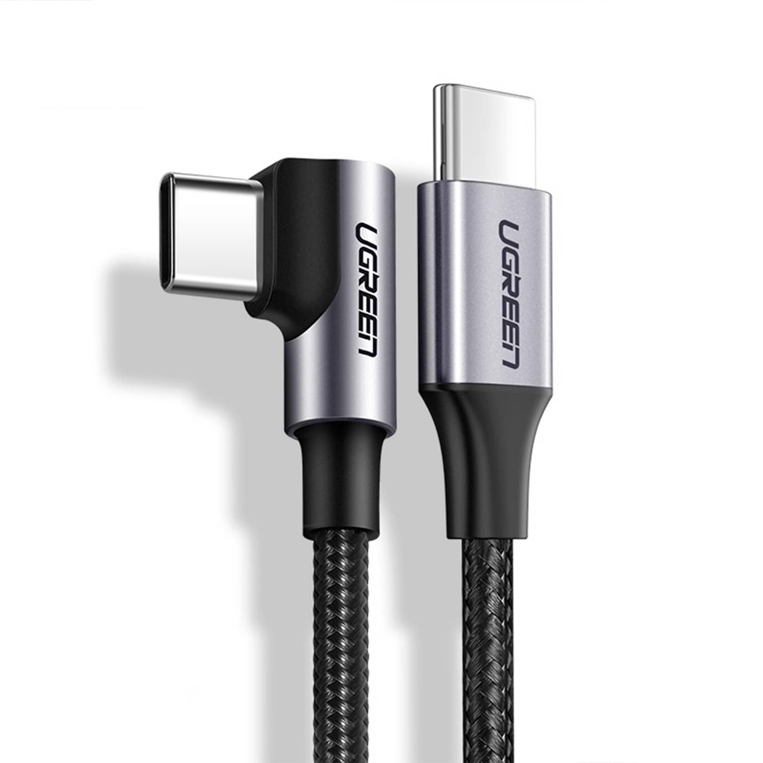 Cable Carga Rapida 3a Ugreen 50123 color Gris Usb C 90° Angulo Pd 60 W 1 m $199