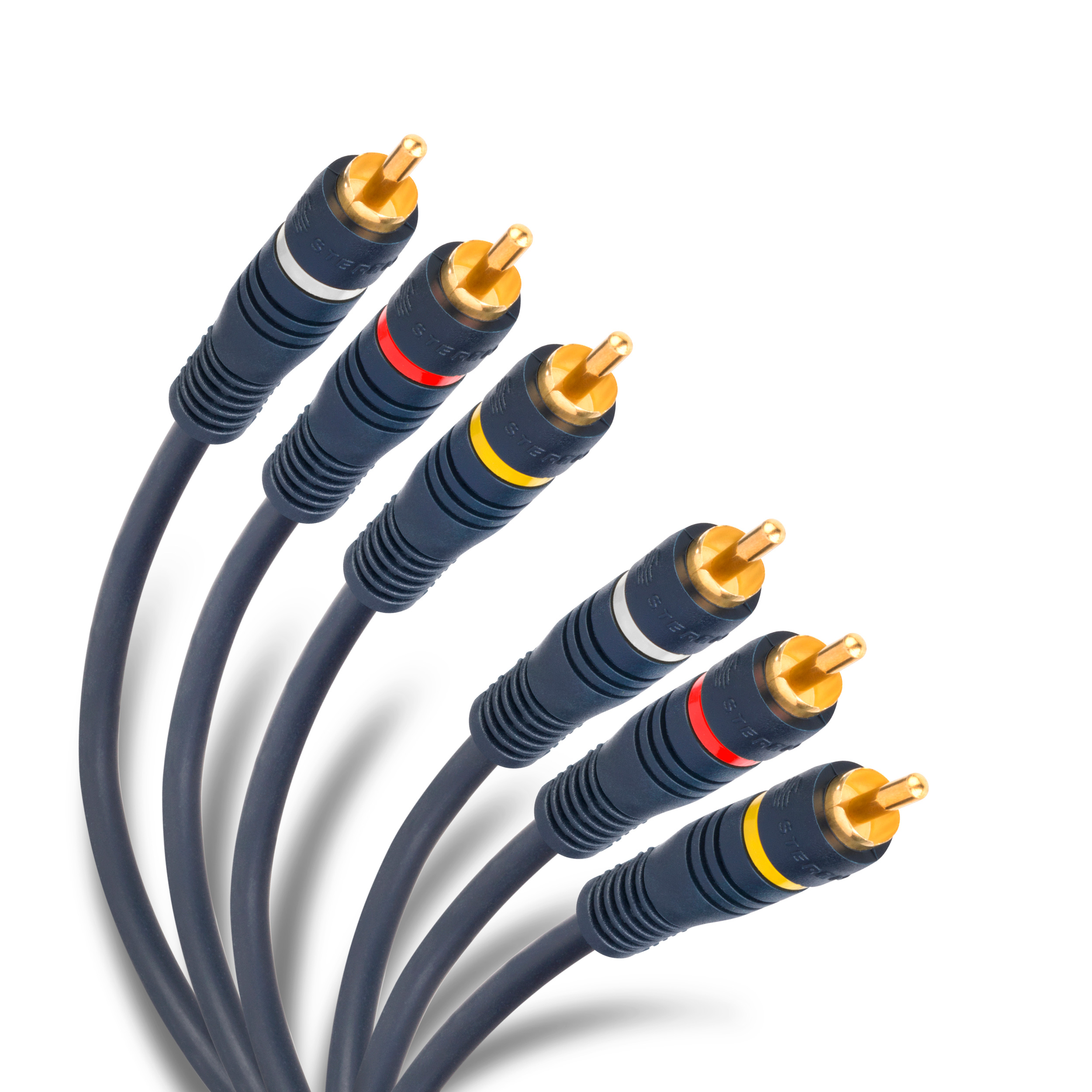 Cable Elite Rca de Audio y Video de 1,8 m Steren 254-315 Negro