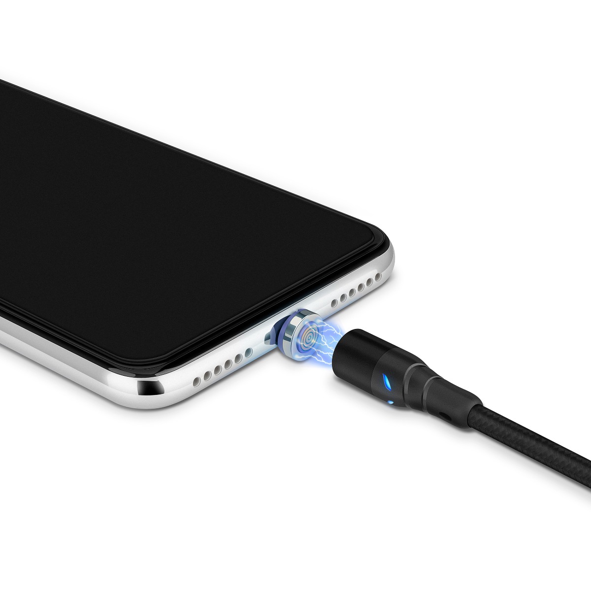 Foto 3 pulgar | Cable Magnético 2 en 1 Usb a Micro Usb y Usb C de 1 m tipo Cordón Steren Usb-4715 Negro