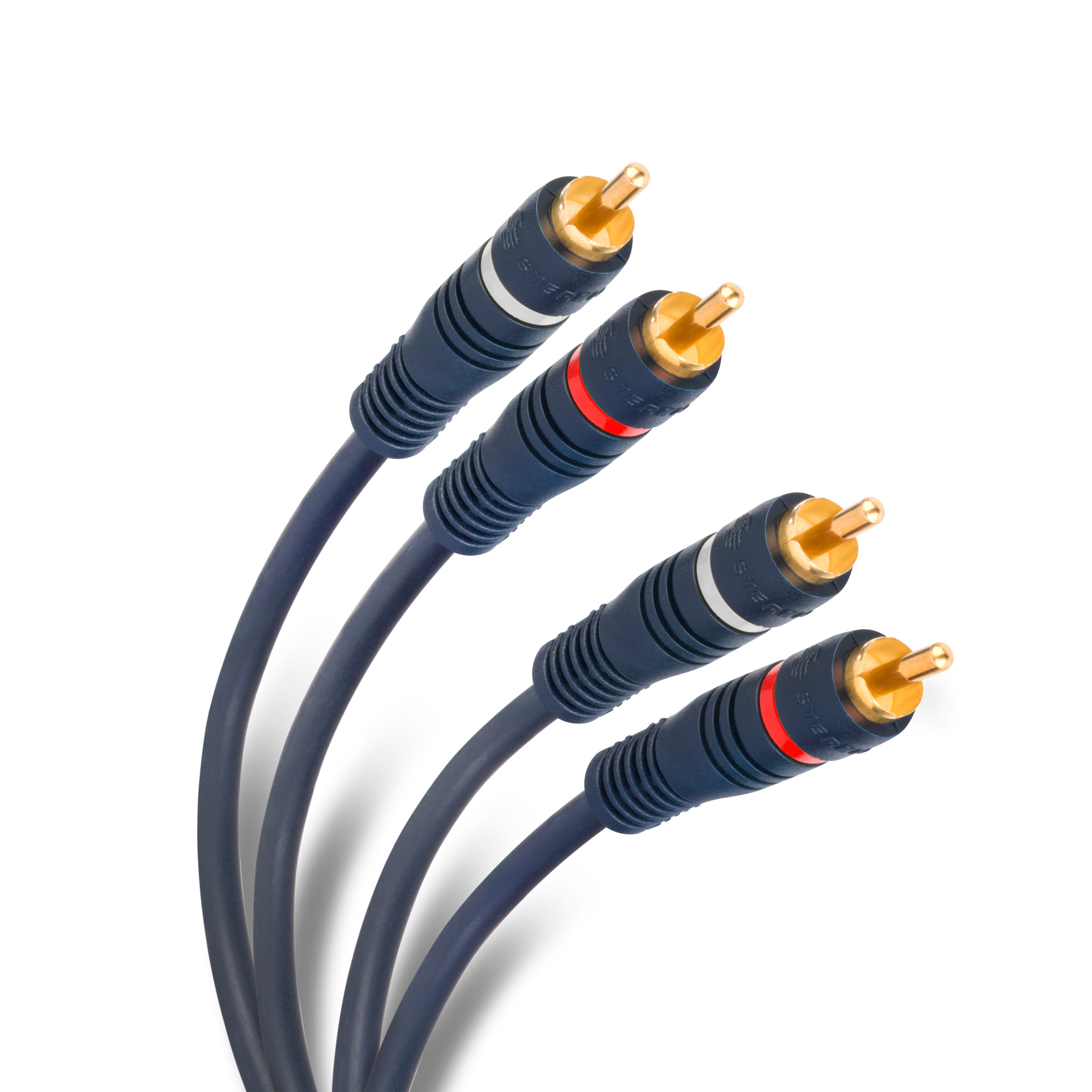 Cable Rca 2 Plug a 2 Plug de 3,6 m Steren 254-220 Negro