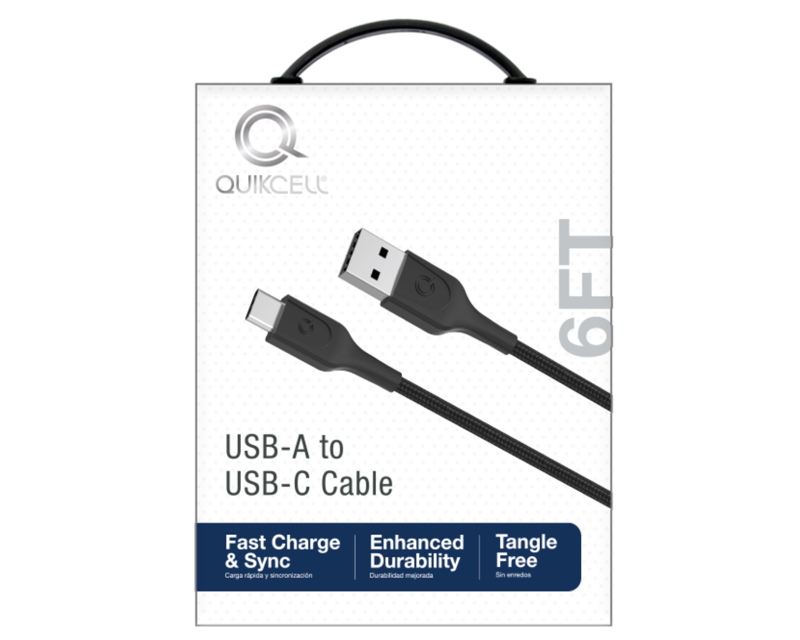 Foto 4 pulgar | Cable Usb-c 1.8 m Quikcell QTYPECA6FT color Negro