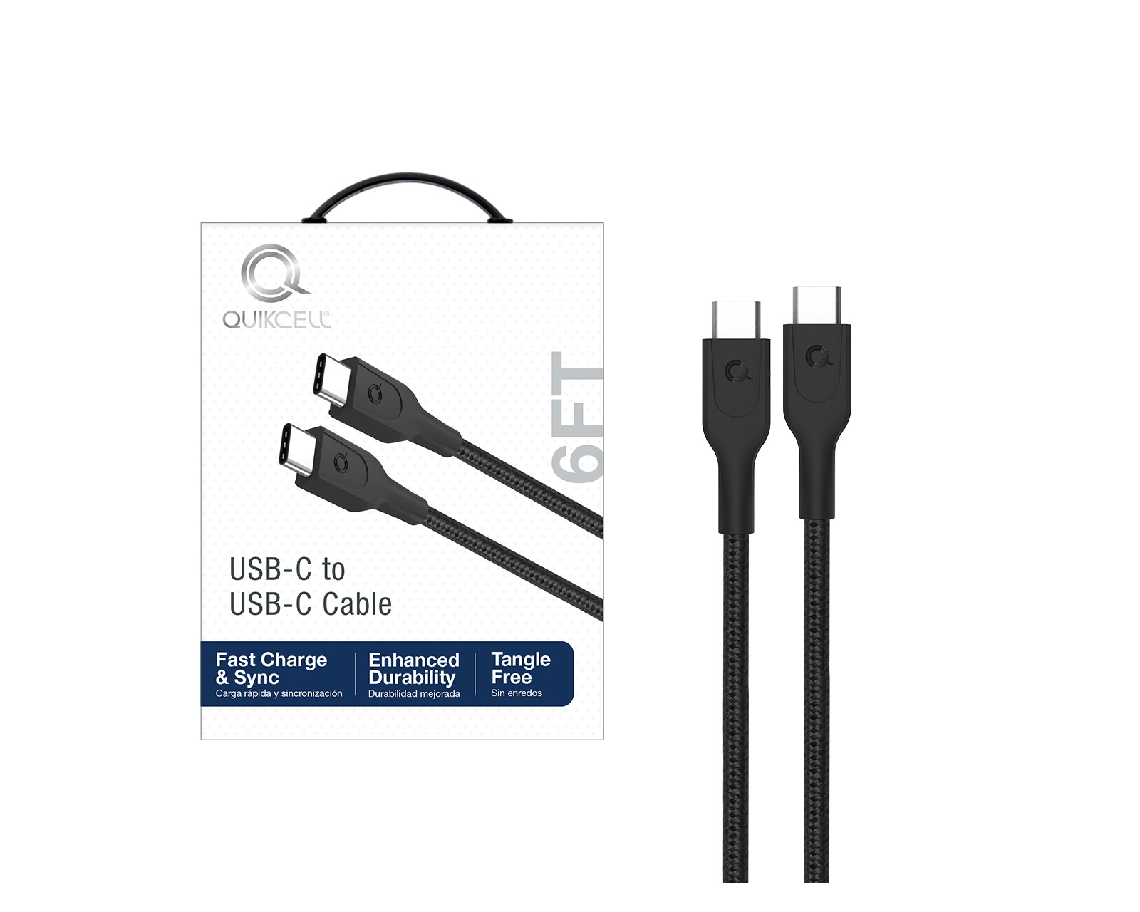Foto 4 pulgar | Cable Usb-C A Usb-c 1.8 m Quikcell QTYPECC6FT color Negro