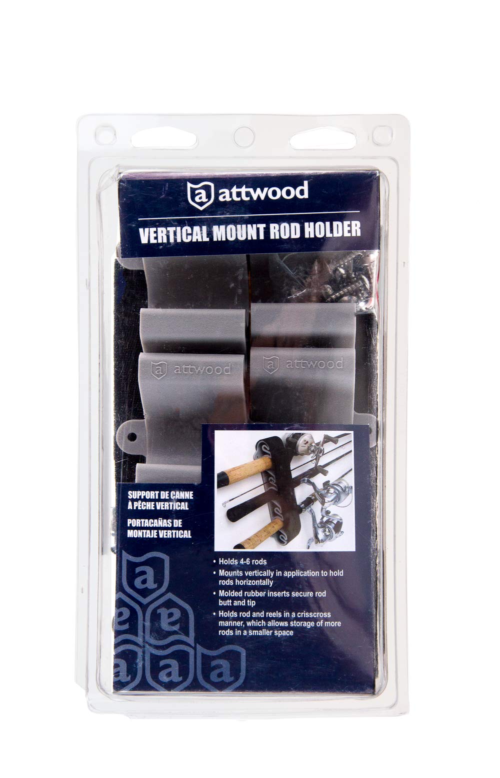 Foto 5 pulgar | Soporte Para Cañas De Pescar Attwood 12761-7, Montaje Vertical, Juego De 2 - Venta Internacional.