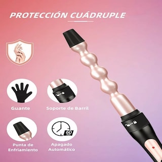 Foto 2 | Rizador De Cabello Cerámica Malubero Rosa 5 En 1