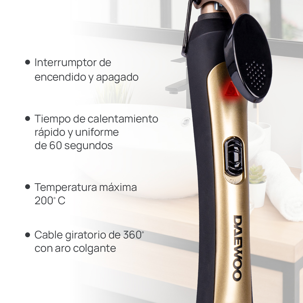 Foto 4 pulgar | Rizadora de Cabello Daewoo DCR-4020 con Cepillo Adaptable