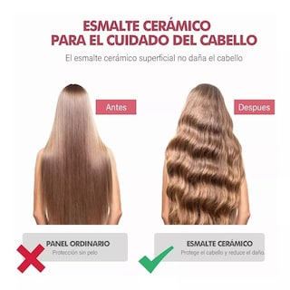 Foto 3 | Tenaza Rizadoras de Cabello Malubero color Rosa con Negro