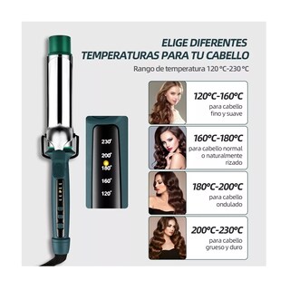 Foto 3 | Tenaza Rizadora de Cabello Belug Cerámica color Verde 40 mm