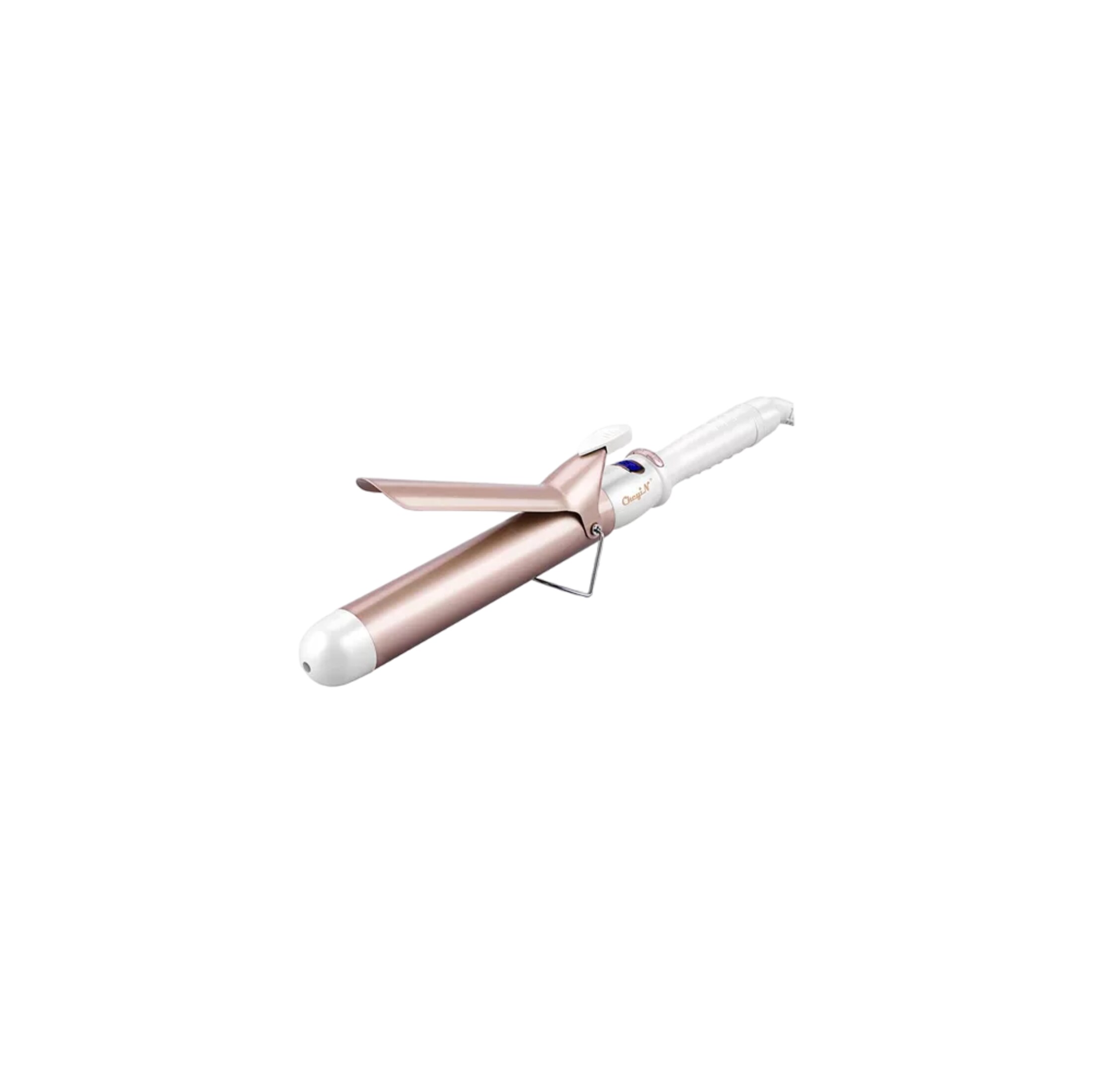 Rizador De Cabello Cerámica Turmalina Ferro Tenaza Pelo 38mm Blanco/oro Rosa $1,199