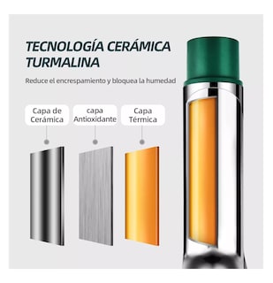 Foto 3 | Rizadora De Cabello Cerámica 40mm Ferro Tenaza Pelo, Verde Fuerte