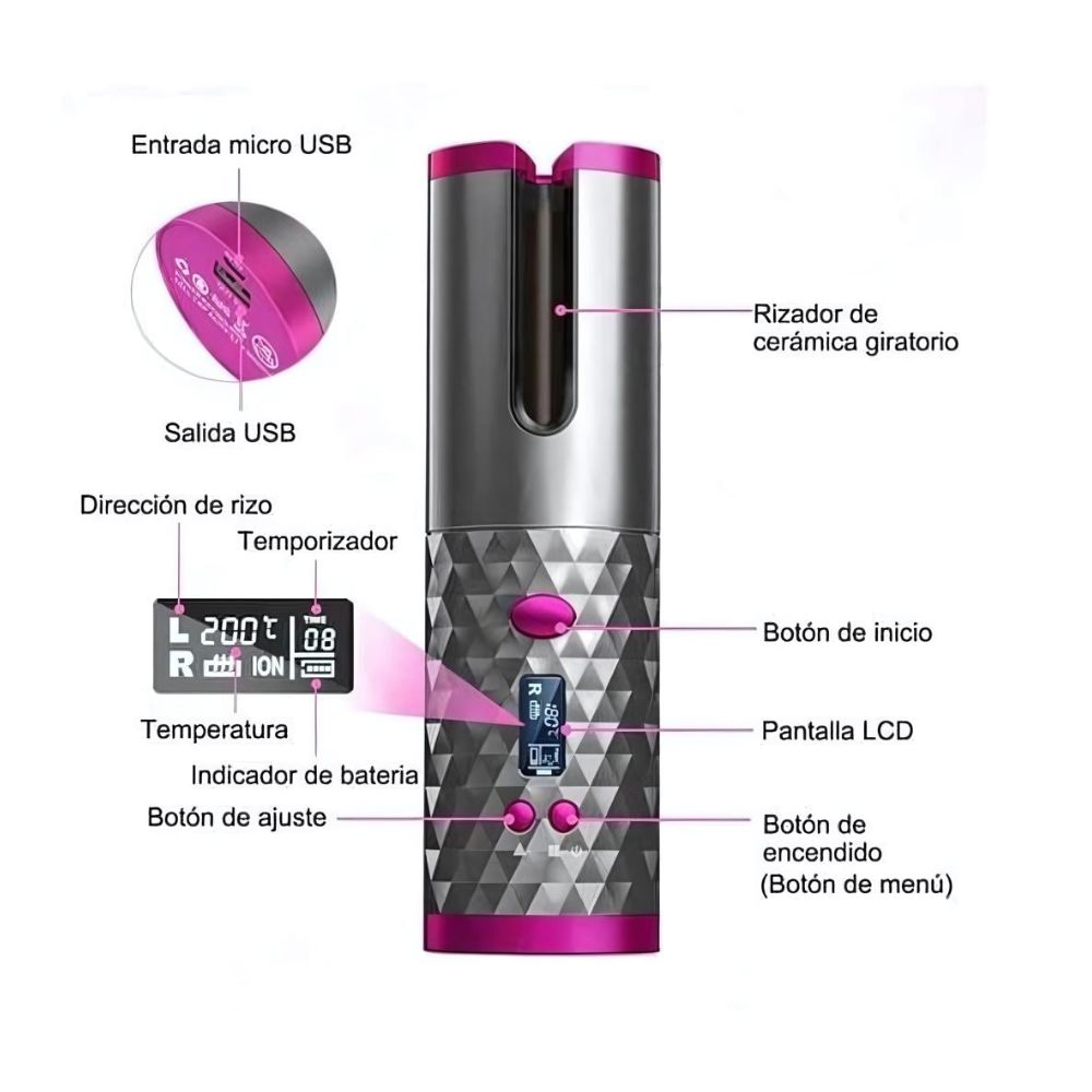Foto 3 pulgar | Rizador De Cabello Gadgets&fun
