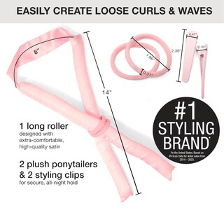 Foto 6 | Set Heatless Curls Conair Satin con Rodillo Coletas y Clips - Venta Internacional