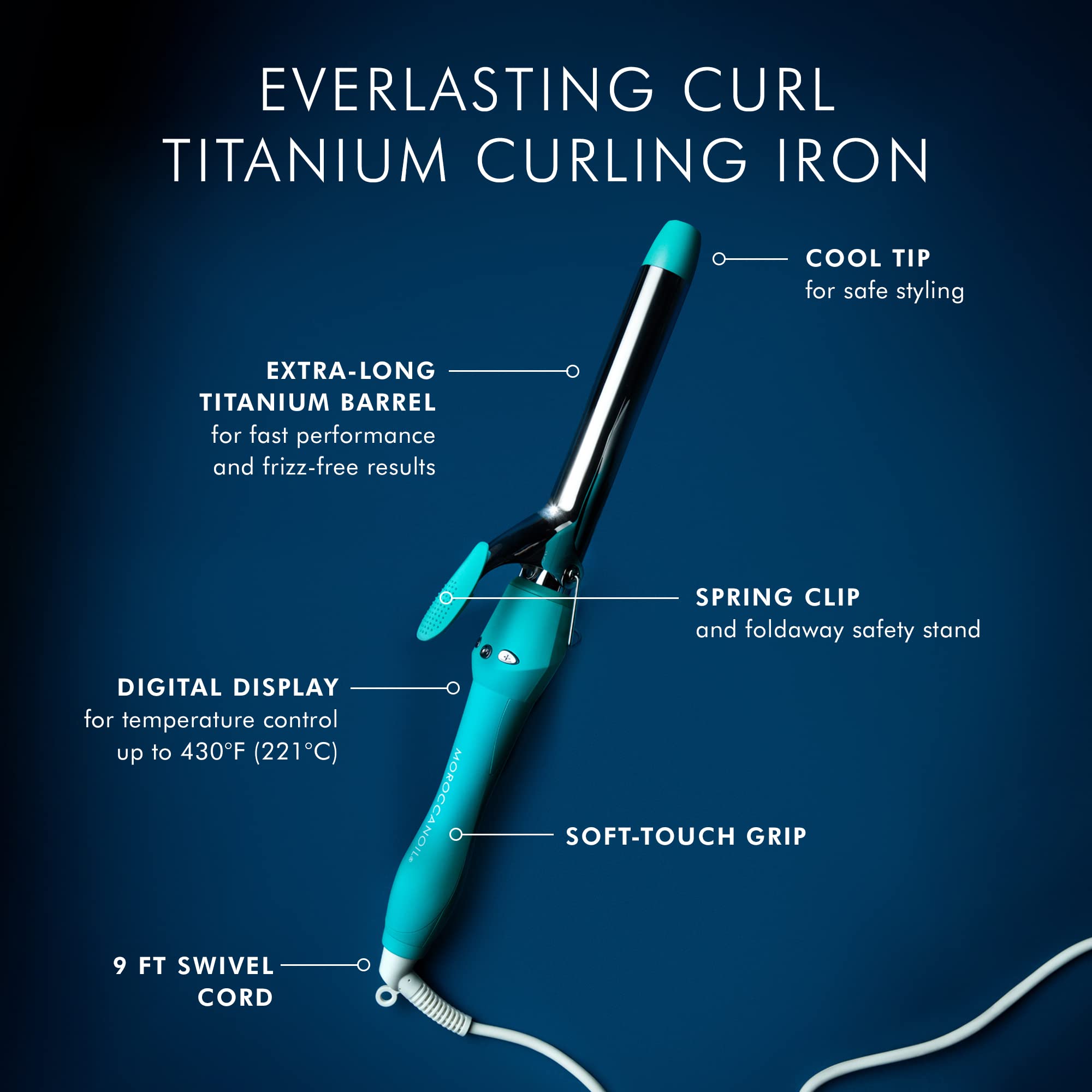 Foto 4 pulgar | Rizador Moroccanoil Everlasting Curl de Titanio-Venta Internacional