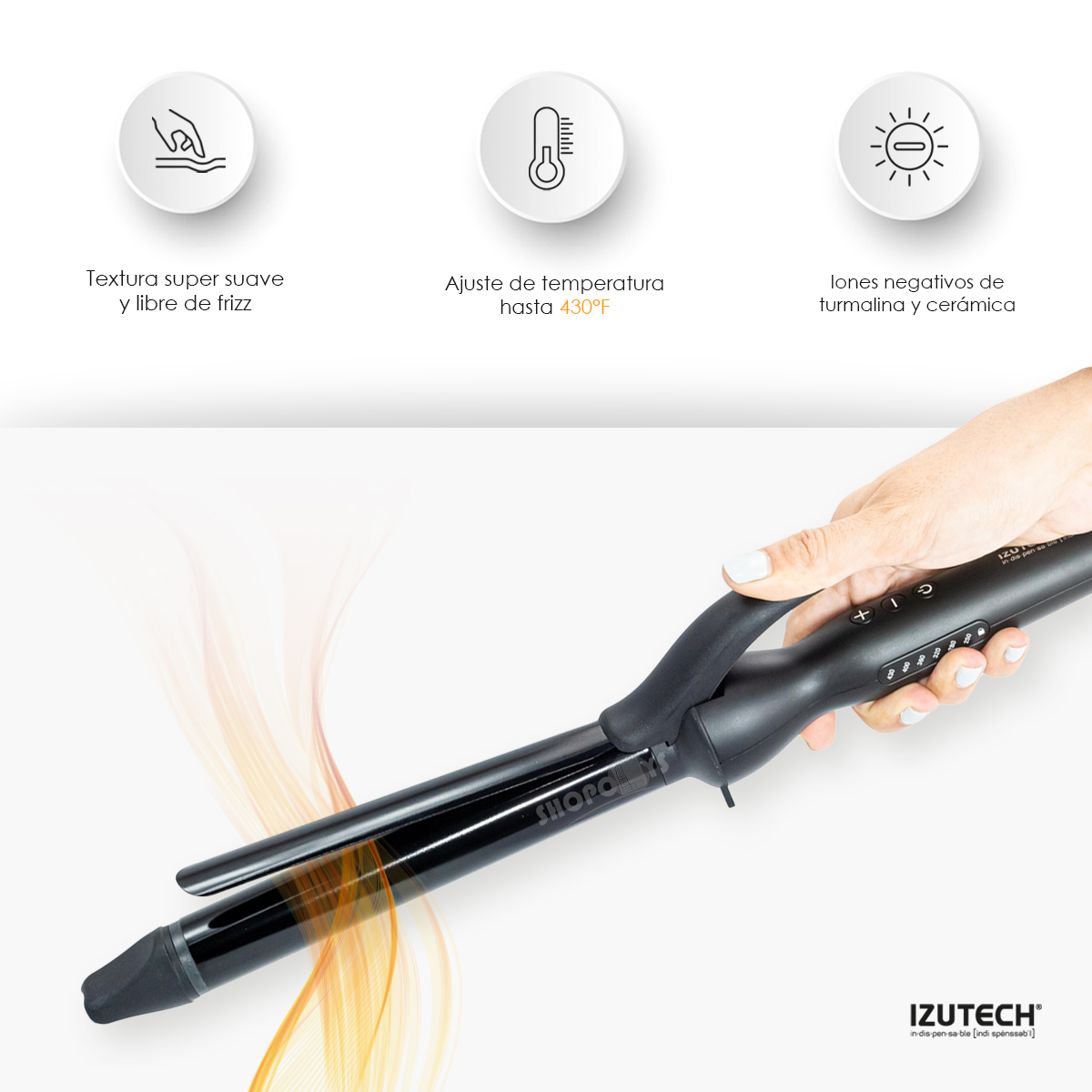 Foto 8 pulgar | Rizadora para Cabello Izutech Profesional