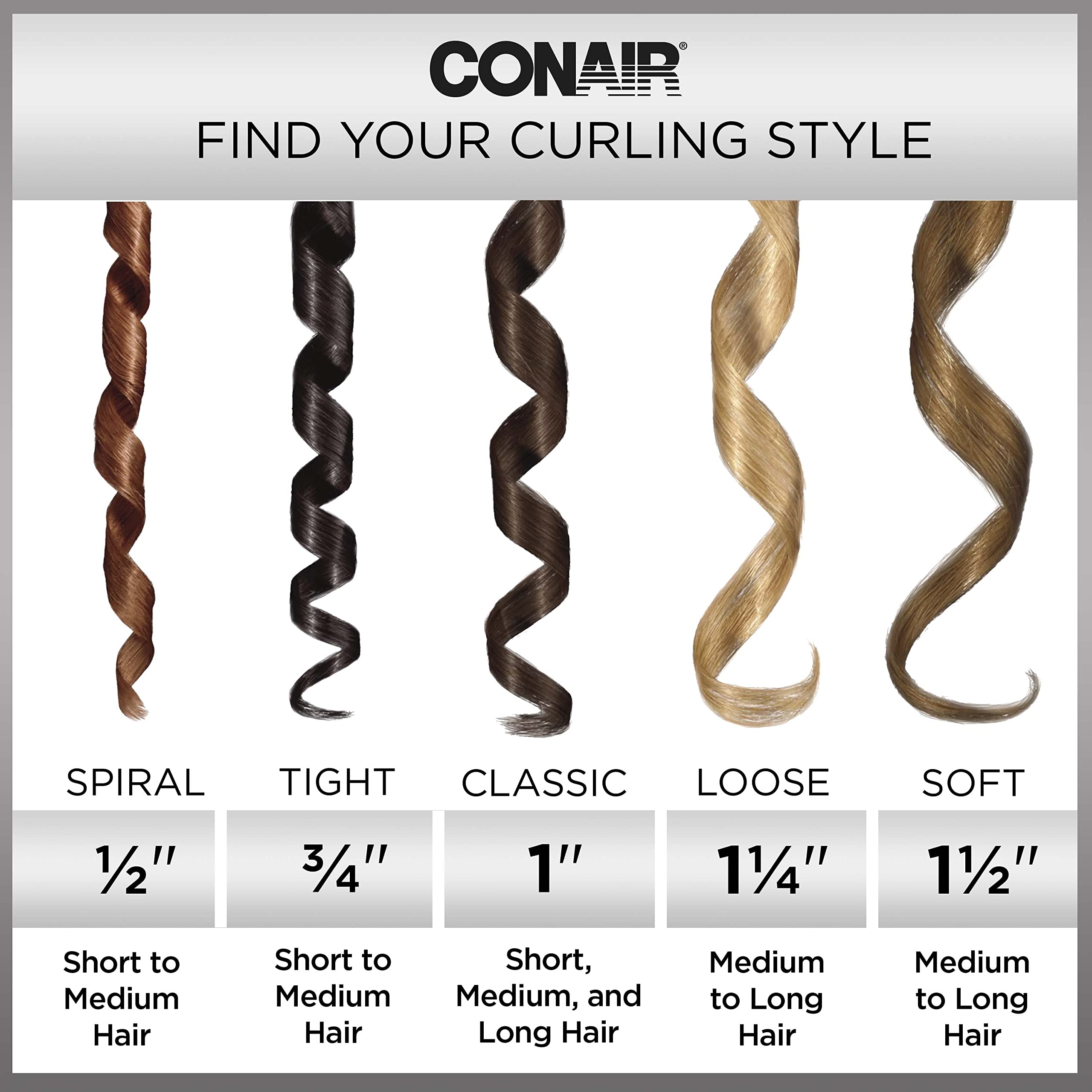 Foto 6 pulgar | Curling Iron Conair Instant Heat, Barril De 1/2 Pulgada - Venta Internacional.