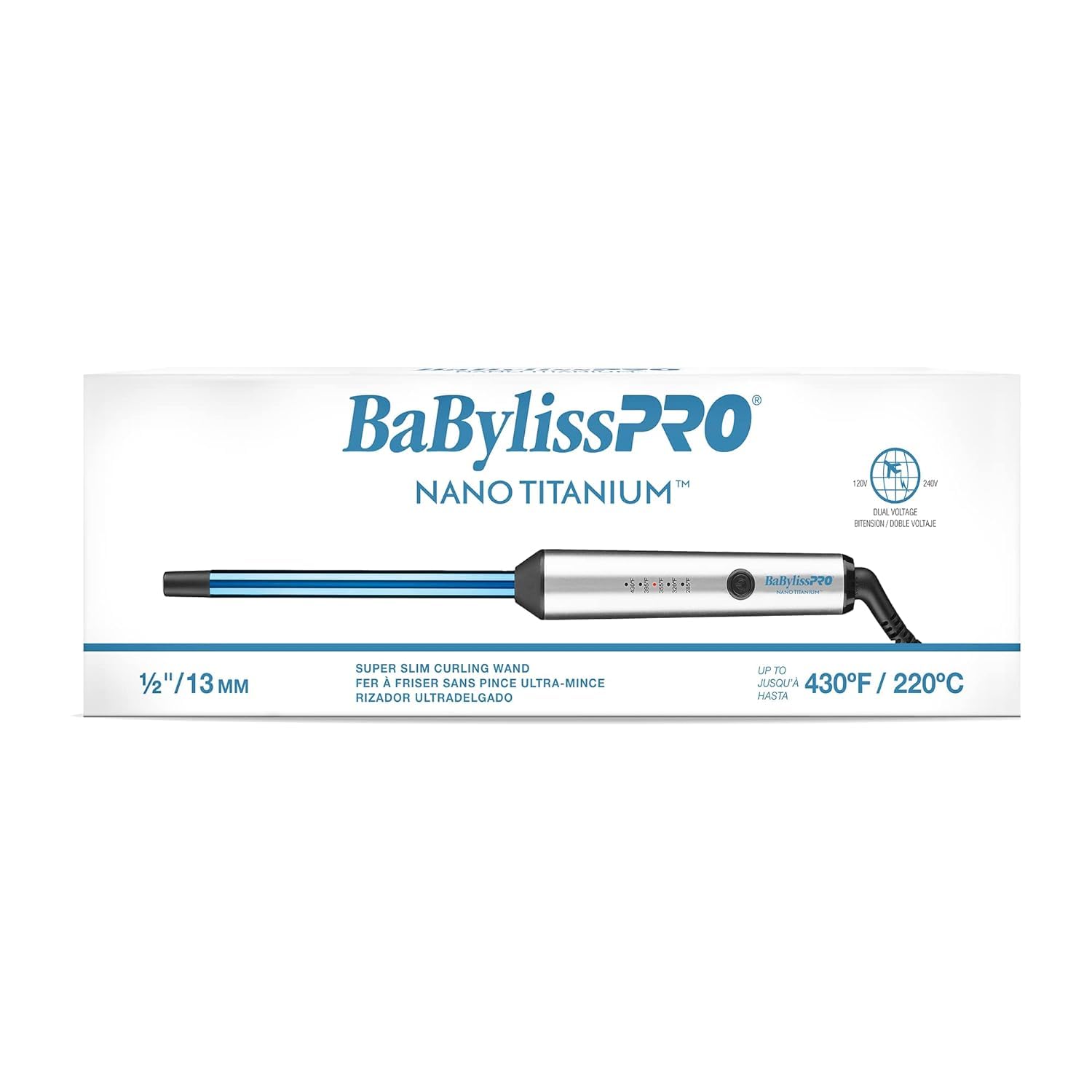 Foto 5 pulgar | Varita Rizadora Babylisspro Nano Titanium De 0,5 Cm Para Todo Tipo De Cabello - Venta Internacional.