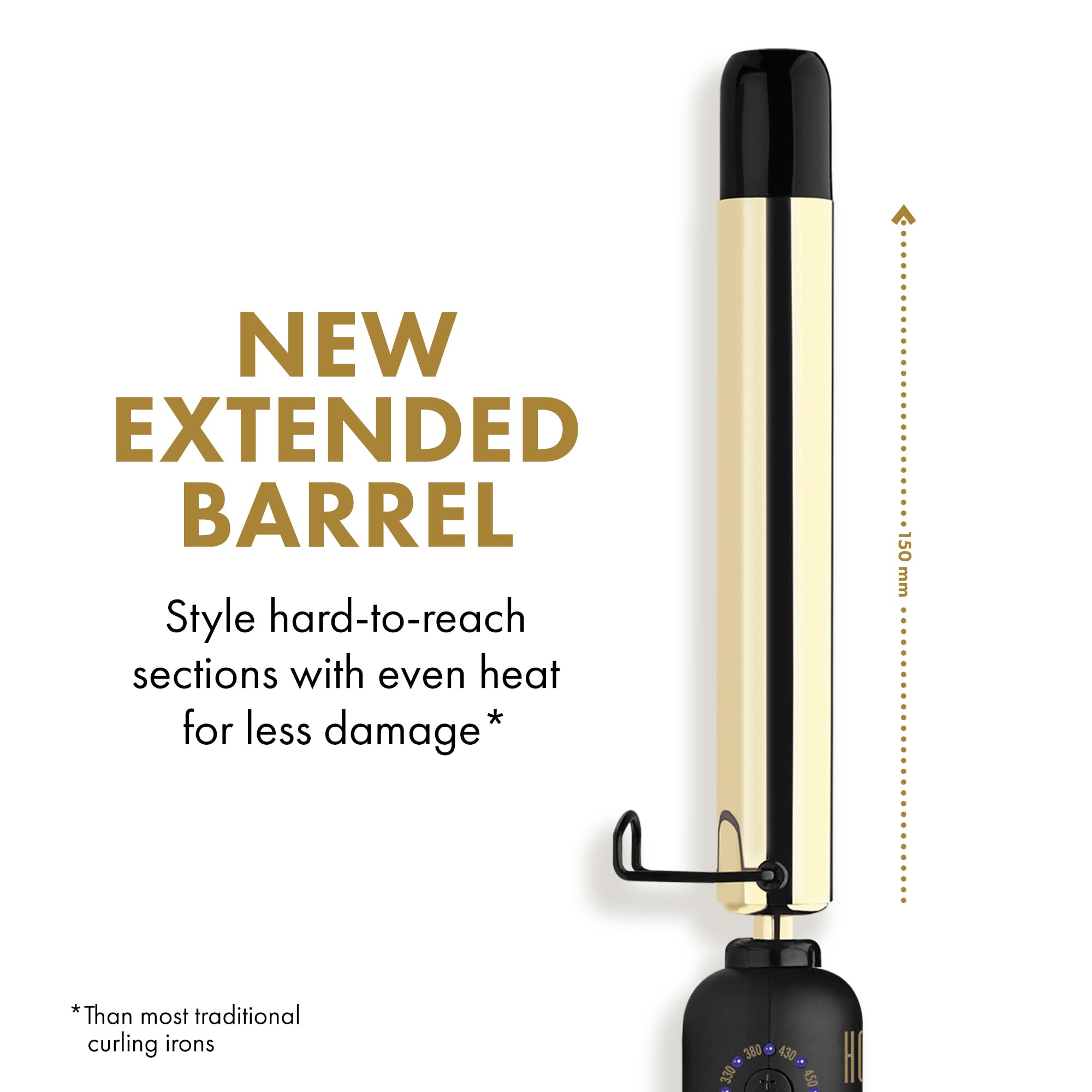 Foto 3 | Varilla Rizadora Hot Tools, Oro De 24 Quilates, Barril Extendido, 1 - Venta Internacional.