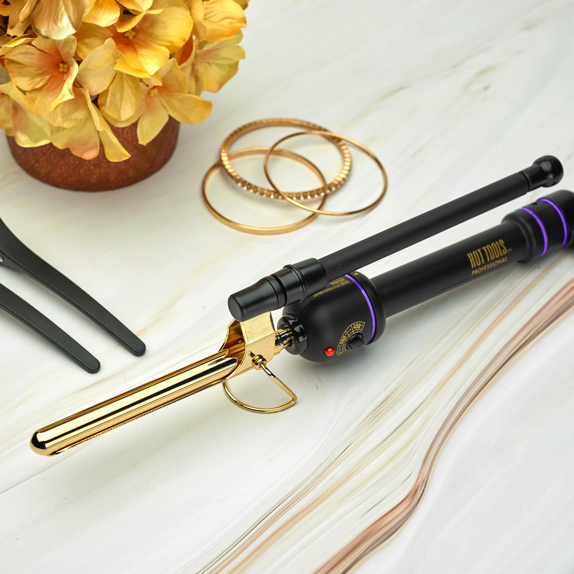 Foto 5 | Rizador Hot Tools Pro Artist, Oro De 24 Quilates, Marcel, 1,3 Cm - Venta Internacional.