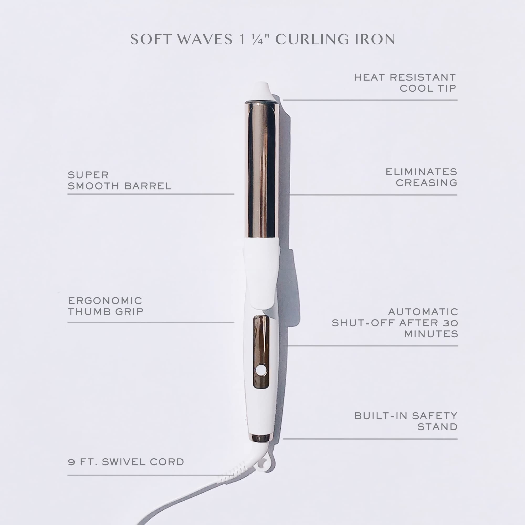 Foto 2 | Rizador Kristin Ess Hair, 1 1/4 Titanio, Para Olas De Playa - Venta Internacional.