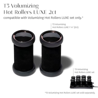 Foto 3 | Rodillos Voluminizadores Para Cabello T3 Luxe Black (2 Unidades) - Venta Internacional.