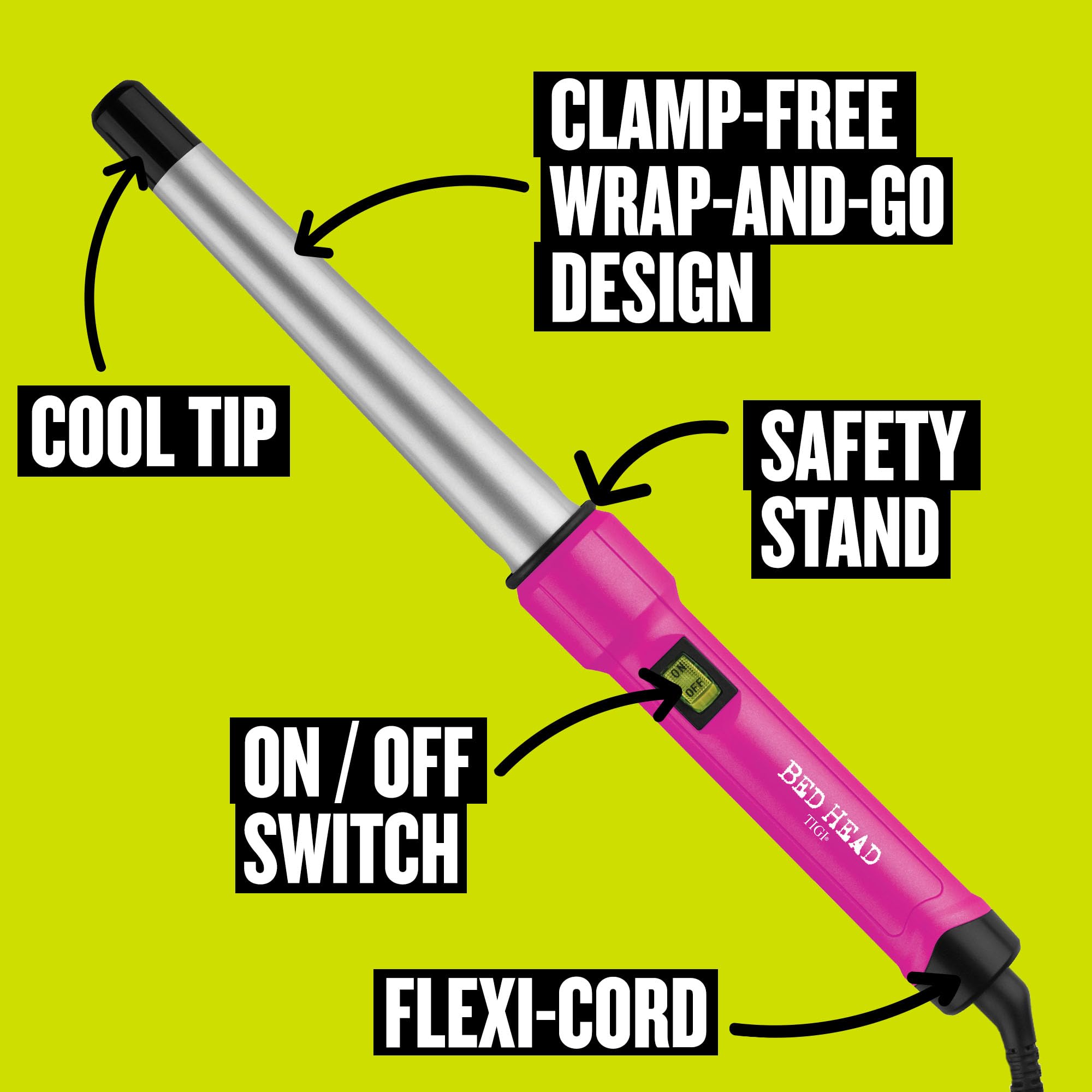 Foto 7 pulgar | Curling Iron, Rizador, Rizador, Rizador, Cerámica, Turmalina, 1 Pulgada - Venta Internacional.