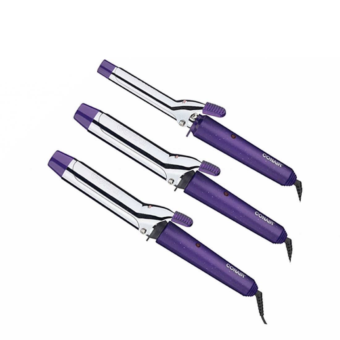 Combo Pack De 3 Tenazas Conair Supreme Moradas 3/4 1/2 1