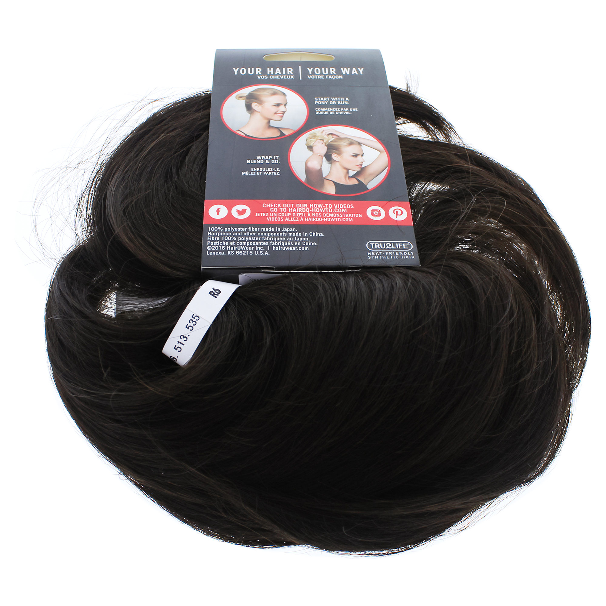 Foto 3 pulgar | Hair Wrap Style-a-do Duo Pack R6, Peinado De Chocolate Negro - Venta Internacional.
