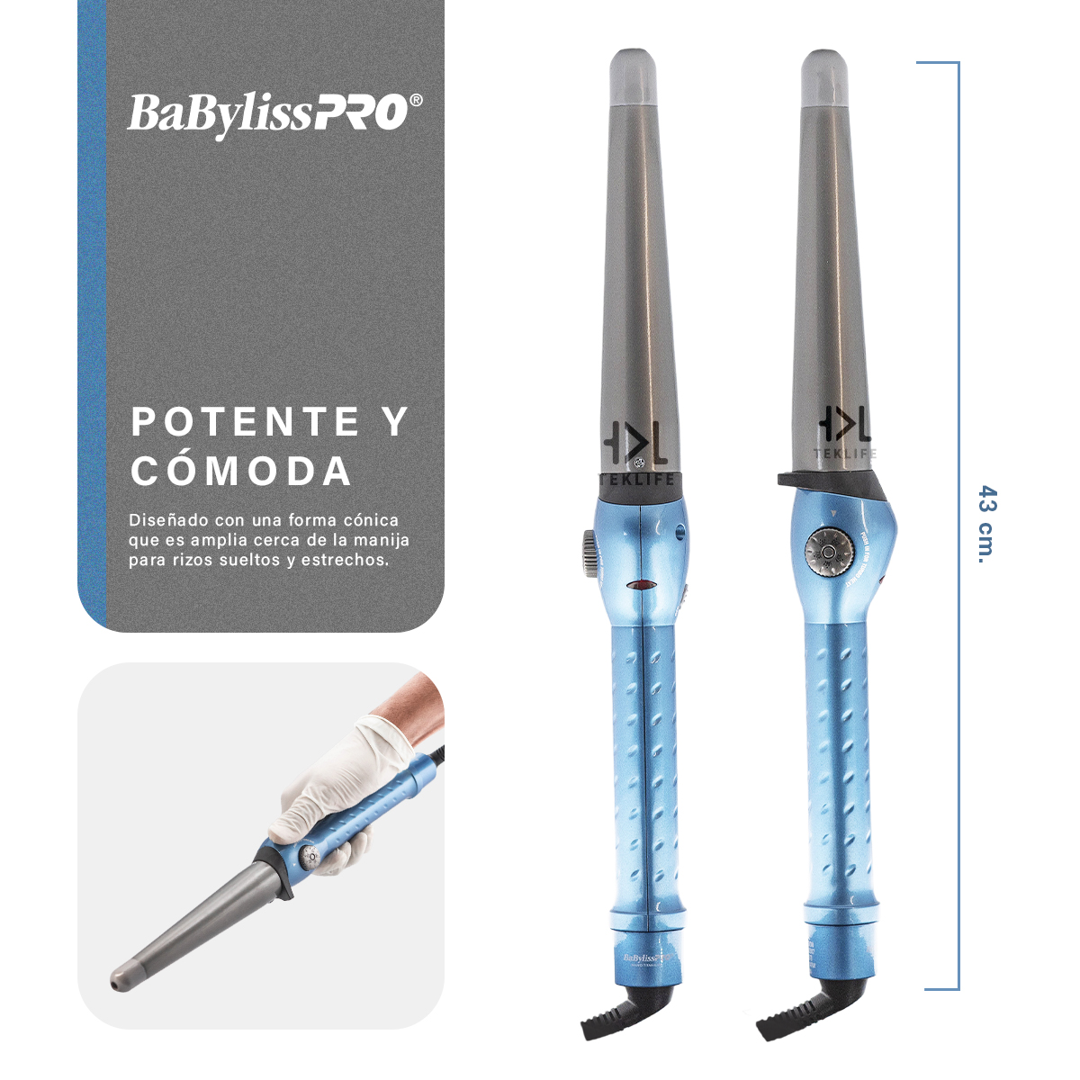 Foto 2 | Rizador Cónico Babylisspro Nano Titanium 450°f Profesional