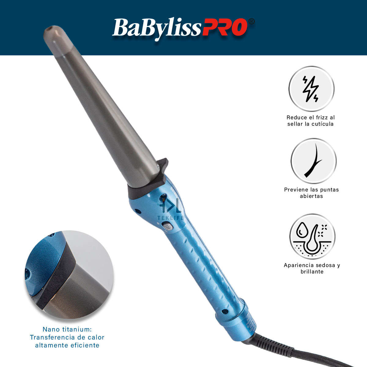 Foto 4 | Rizador Cónico Babylisspro Nano Titanium 450°f Profesional