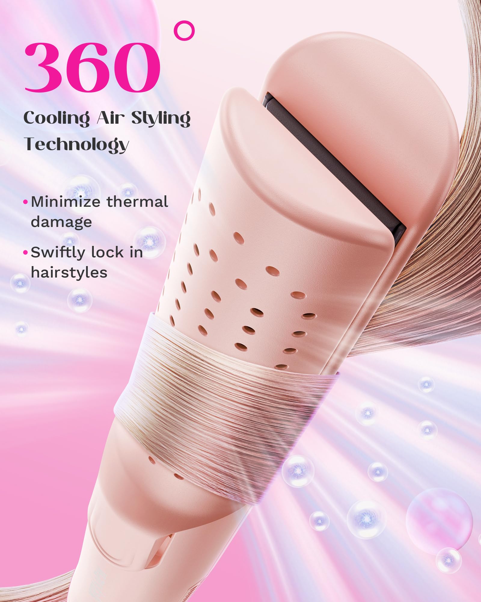 Foto 3 pulgar | Curling Iron Wavytalk Wavytalk Airflow Styler De 1 Pulgada, Rosa - Venta Internacional.