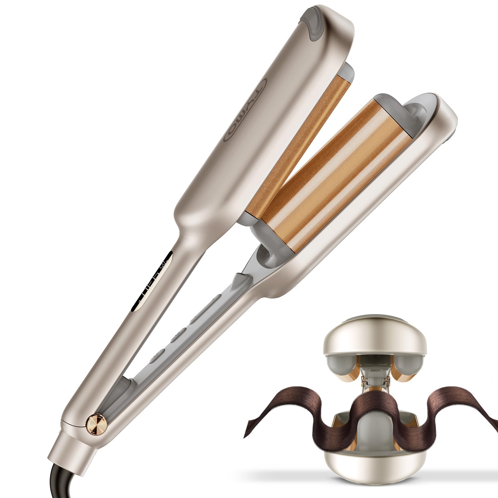 Foto 2 pulgar | Rizador De Pelo Tymo Rovy Deep Waver, Rizador Dorado - Venta Internacional.
