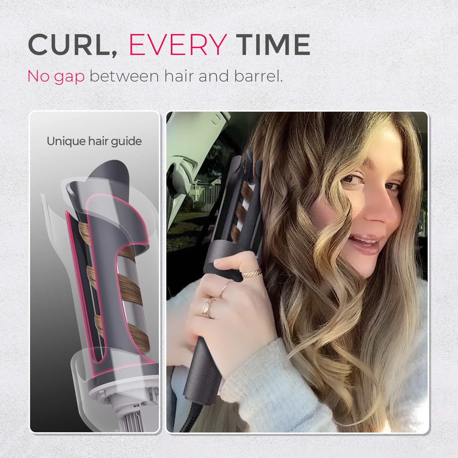 Foto 5 | Plancha Para Rizar Tymo Curlpro Beach Waves, Cerámica, 1 Pulgada, Gris - Venta Internacional.