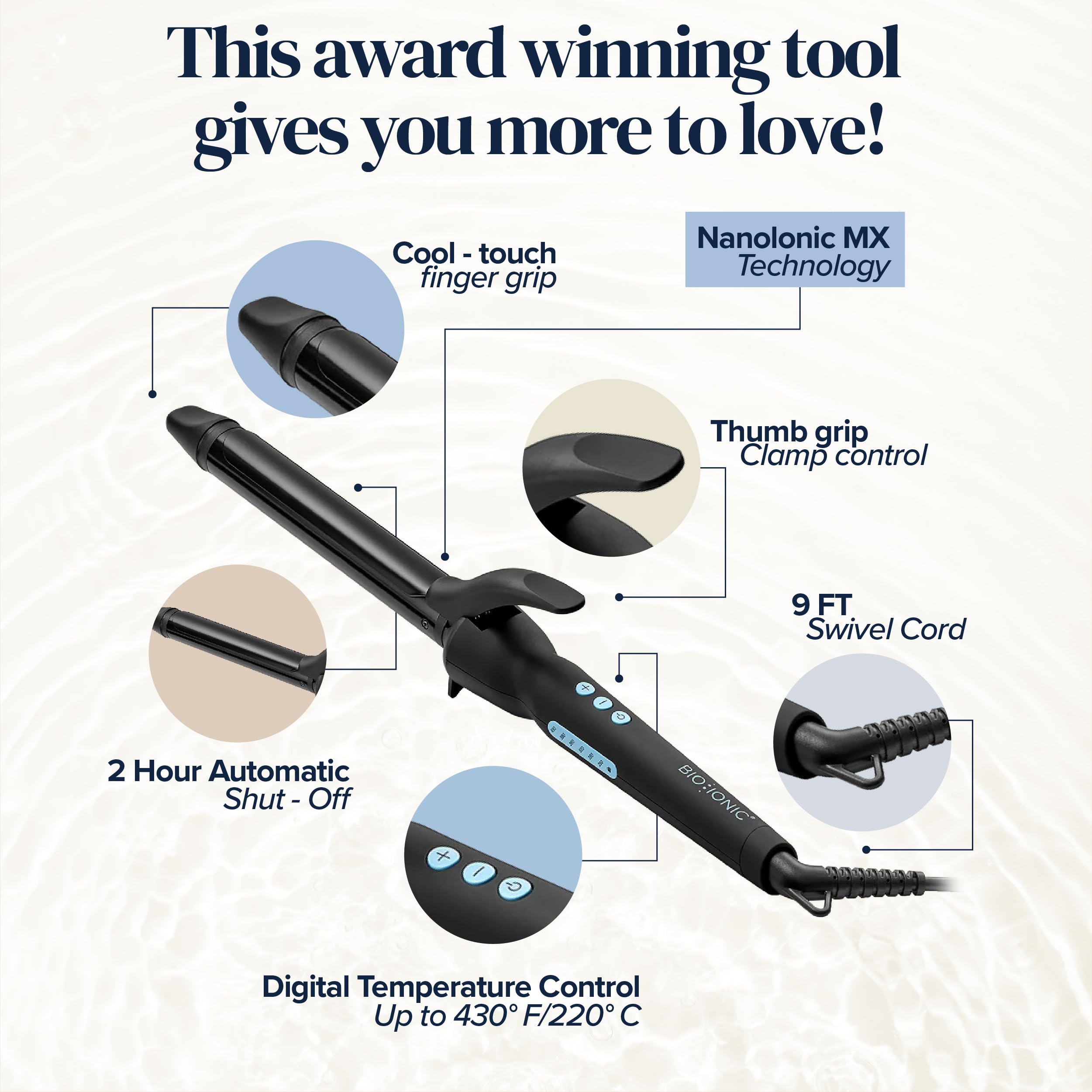 Foto 4 pulgar | Rizador de Pelo de Barril Largo Bio Ionic con Tecnología NanoIonic MX - Venta Internacional