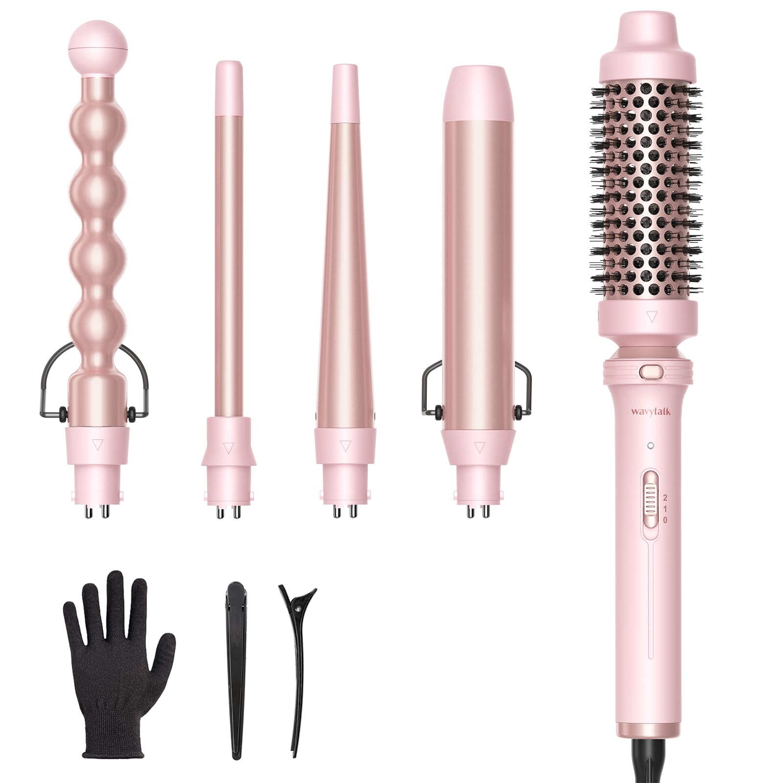 Foto 2 pulgar | Rizador Wavytalk 5 en 1 con Brocha para Rizar Rosa - Venta Internacional