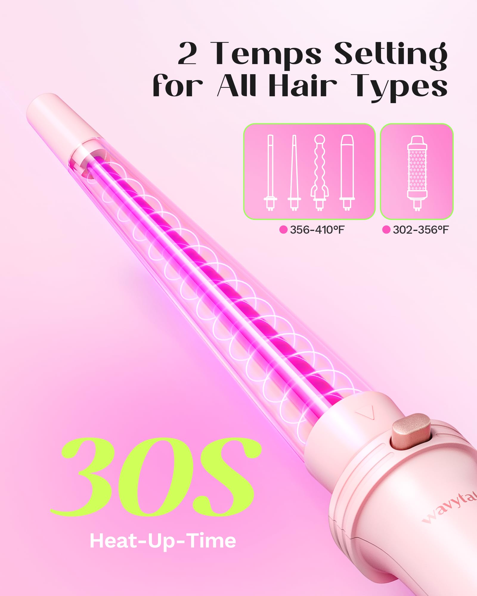 Foto 4 pulgar | Rizador Wavytalk 5 en 1 con Brocha para Rizar Rosa - Venta Internacional