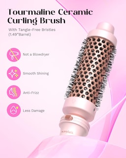 Foto 4 | Rizador Wavytalk 5 en 1 con Brocha para Rizar Rosa - Venta Internacional