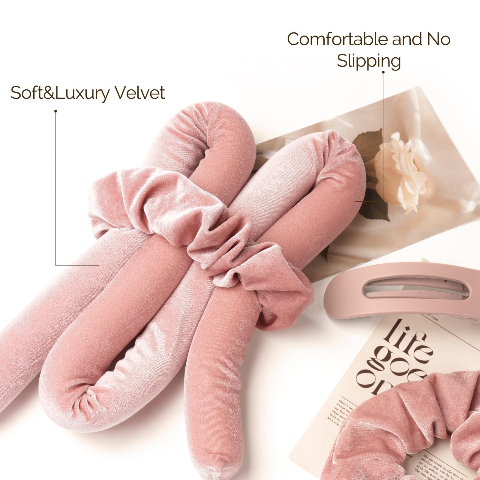 Foto 4 pulgar | Diadema Yanibest Velvet Sleep para Rizar Cabello - Venta Internacional