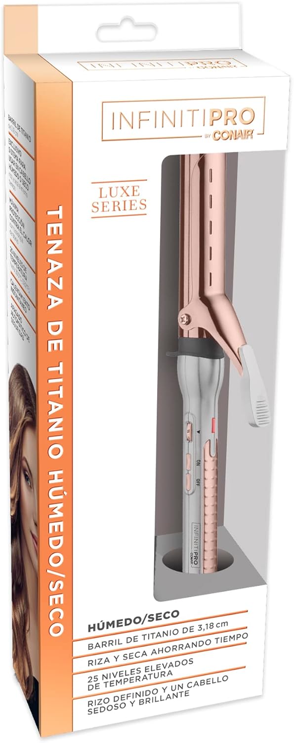 Foto 4 pulgar | Tenaza Conair Cd119tes Titanio 1 1/4'' para Cabello Seco Y Mojado Rose Gold