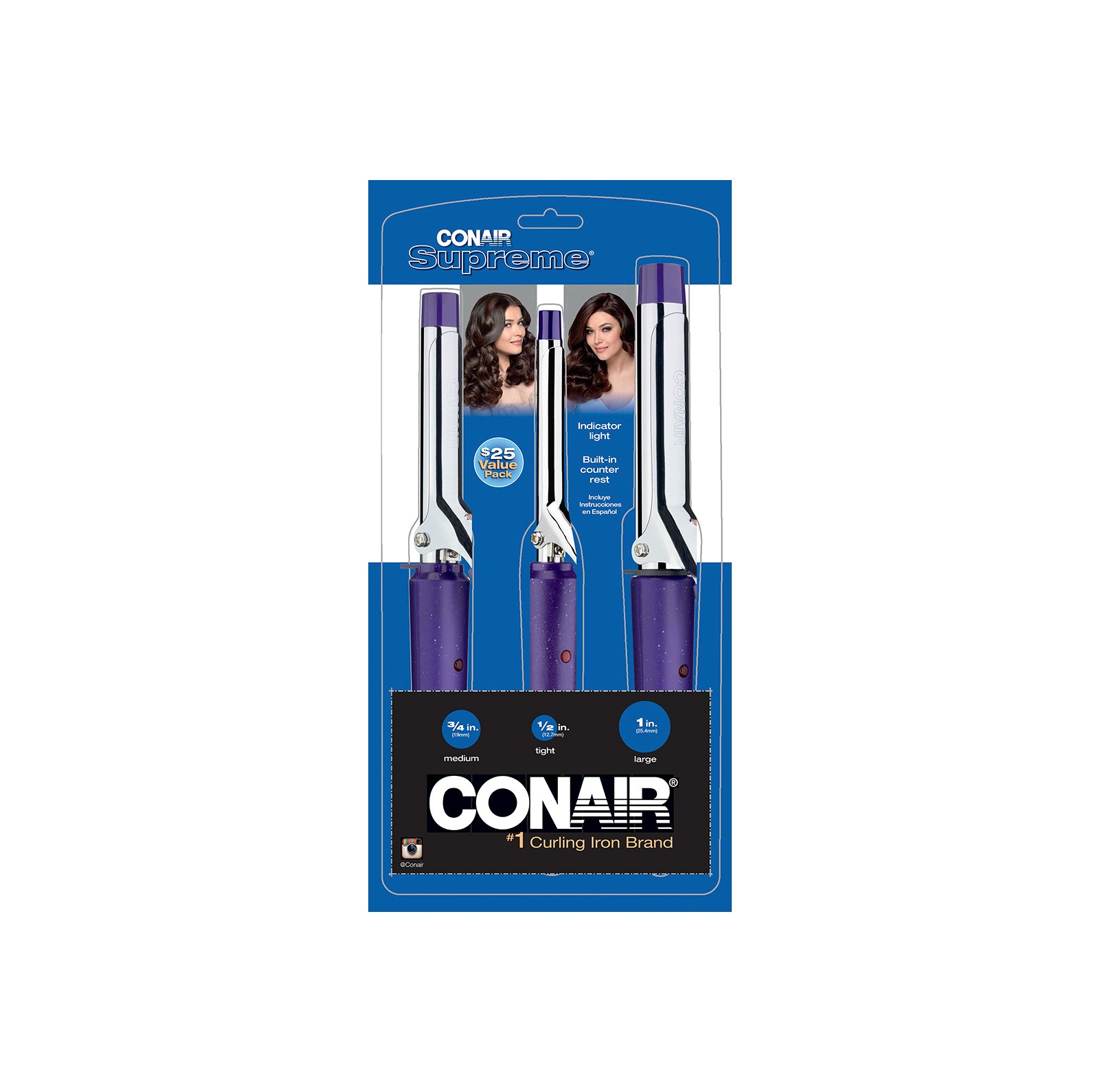 Foto 3 pulgar | Juego de Rizadores Conair Supreme Combo Pack 1/2 3/4 y 1 - Venta Internacional