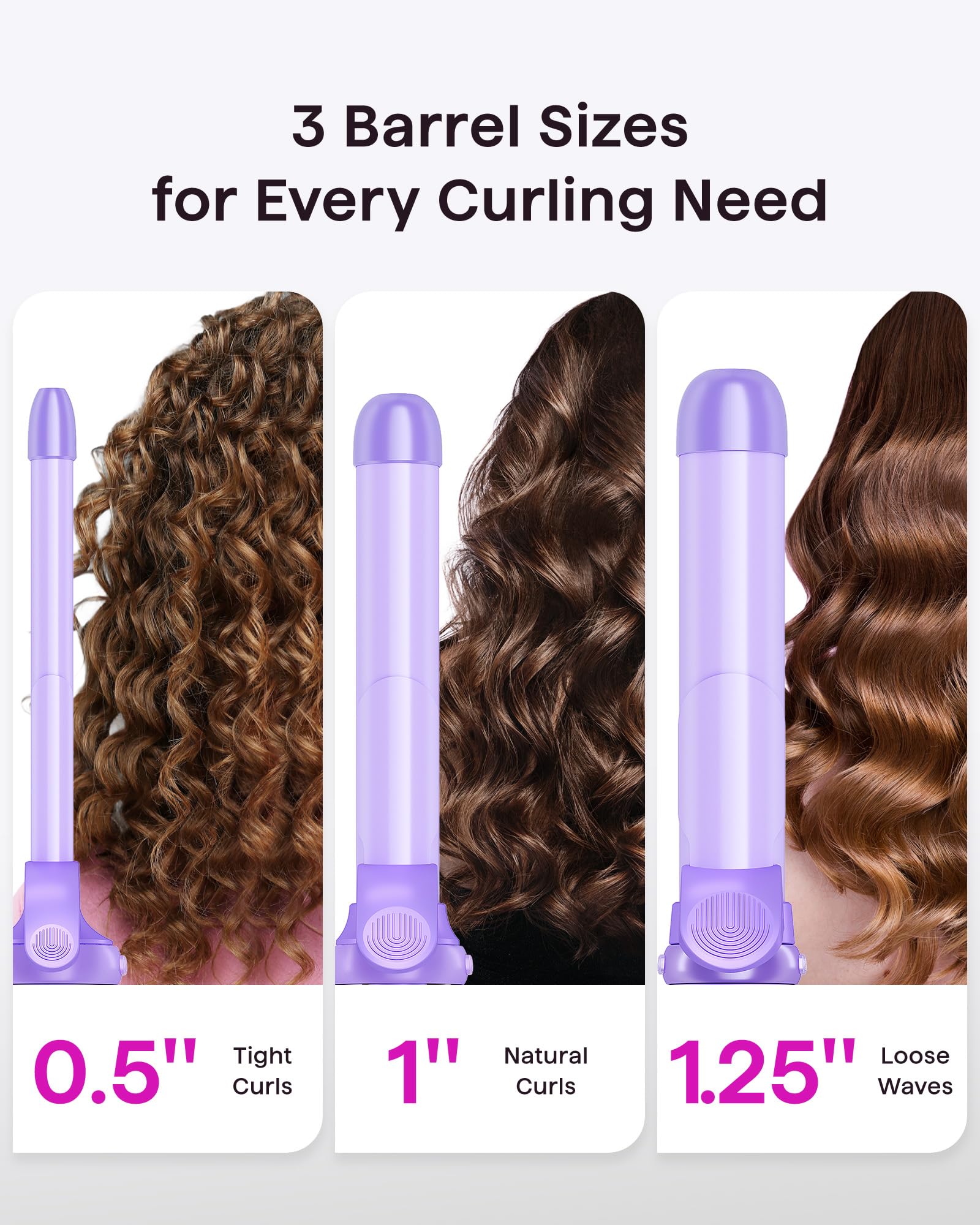 Foto 3 | Set de Rizadores Wavytalk Curlmaker Pro Rotating Purple - Venta Internacional