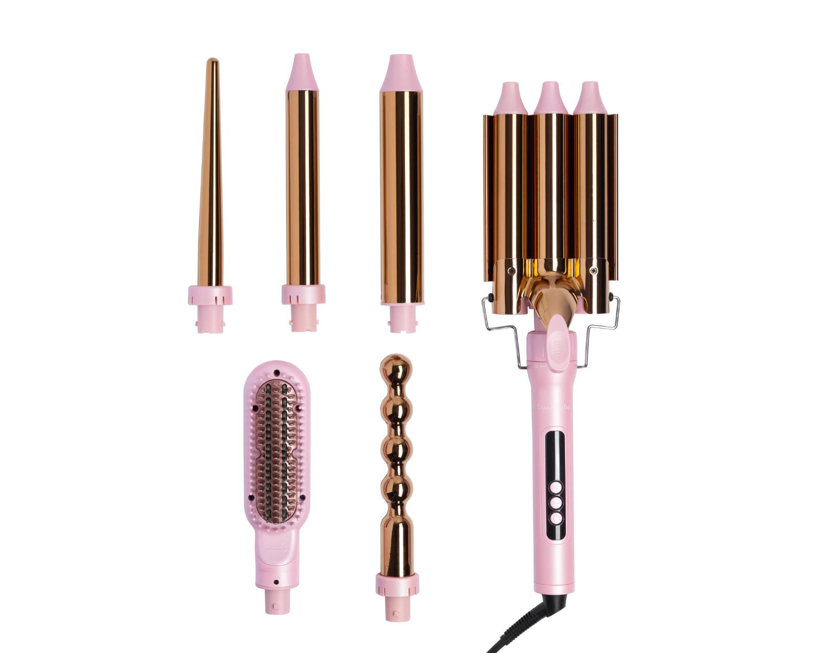 Ferro 6 en 1 Diana Fletes Sm 518 Light Pink Titanio Galvanizado