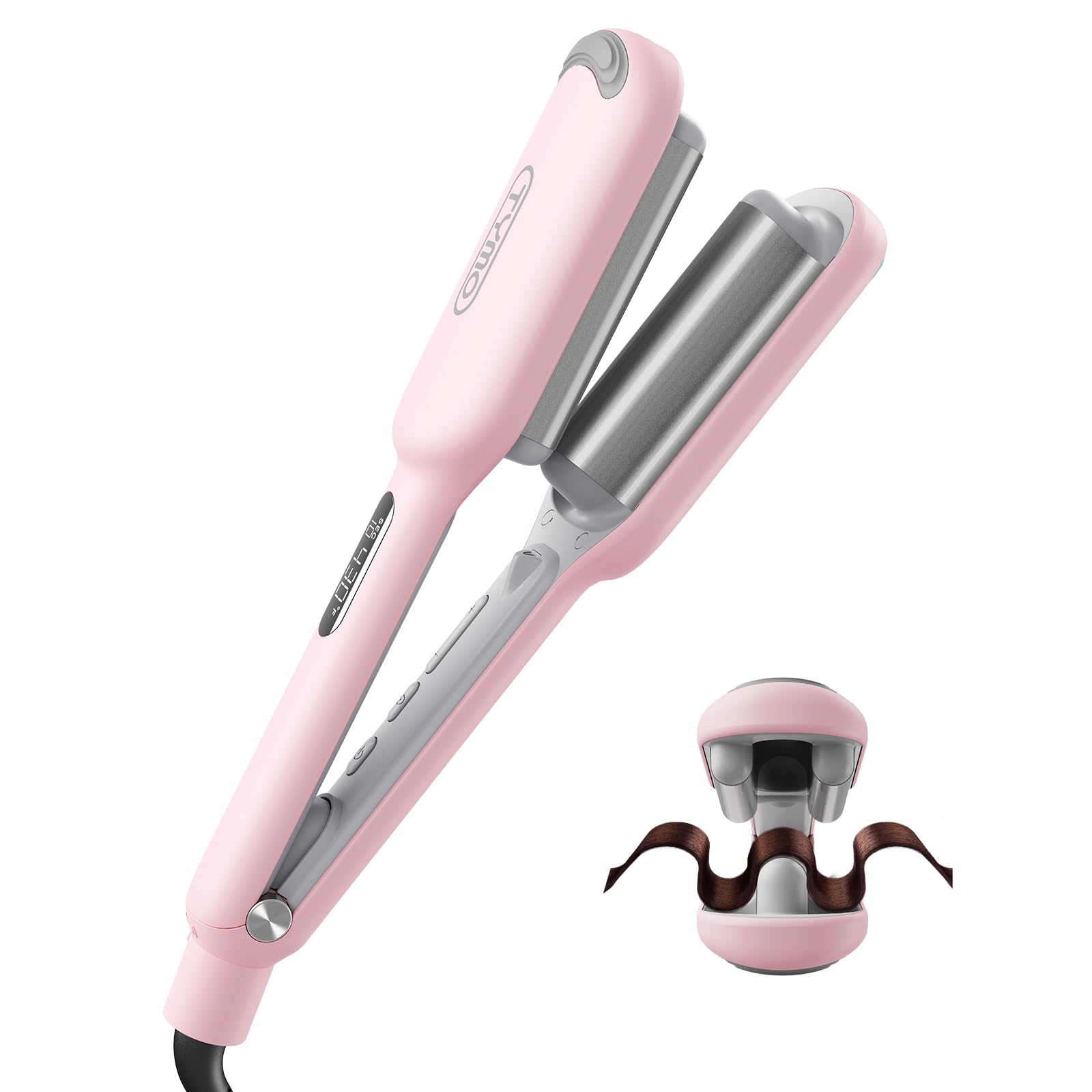 Rizador de Pelo Tymo Rovy Waver 3 Barriles Rosa - Venta Internacional