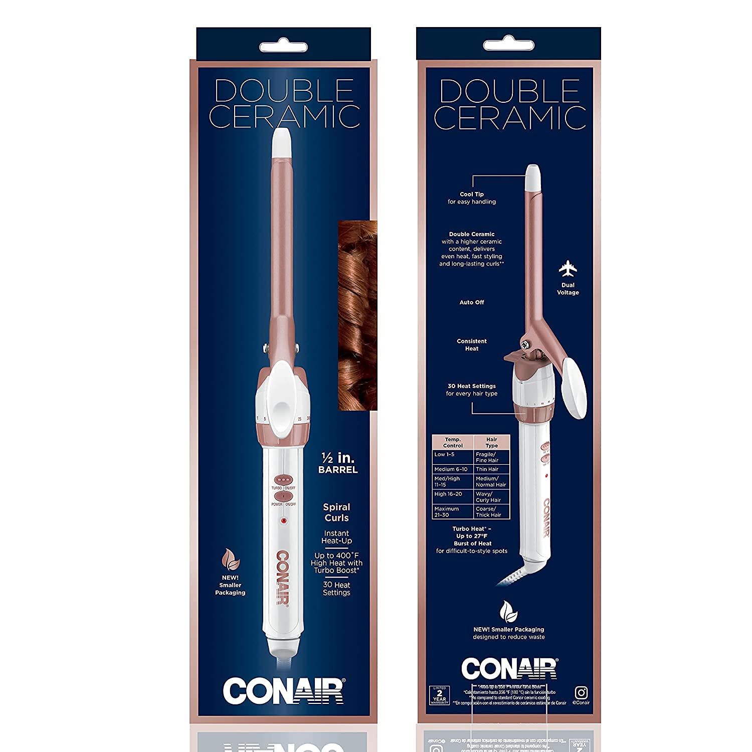 Foto 8 pulgar | Rizador Conair de Doble Cerámica 1/2 Pulgada  - Venta Internacional