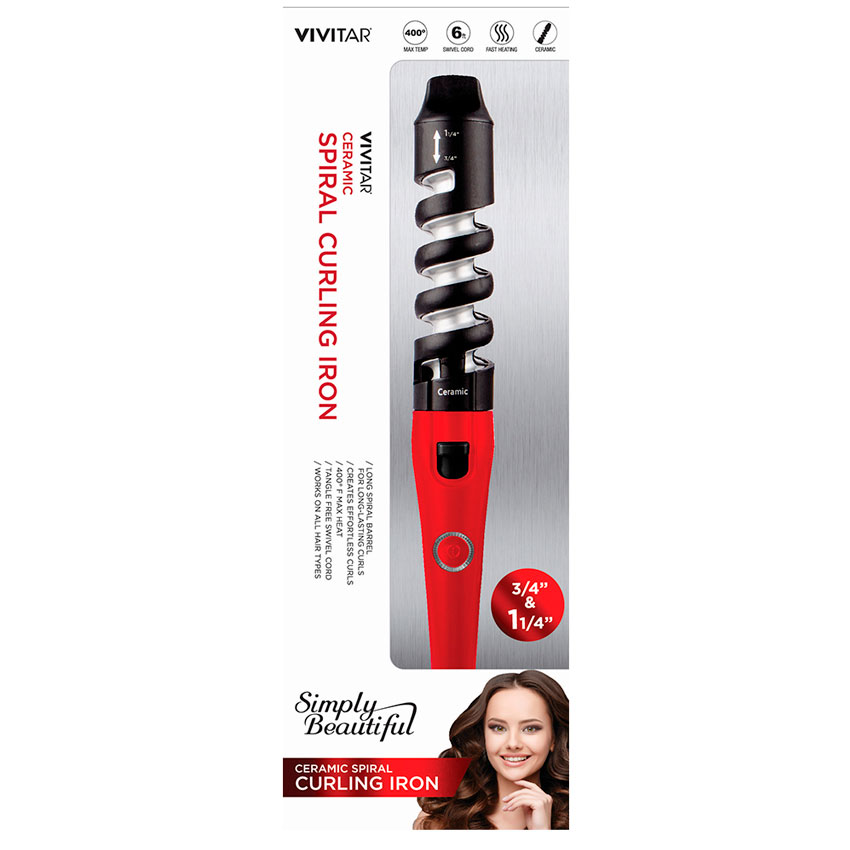 Foto 4 pulgar | Rizador Vivitar Simply Beautiful PG8410-RED Rojo para Ondas Suaves y Definidas