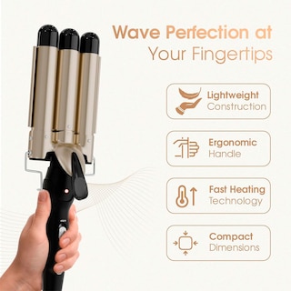 Foto 3 | Rizador de Cabello Triple Barril Bglam Bytech Cerámica 1 Pulgada